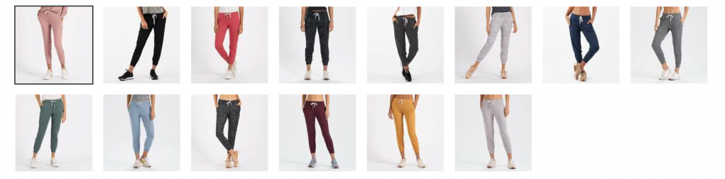 Vuori Performance Joggers: Color Range